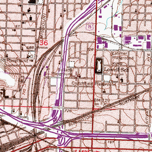 Topographic Map of Grace Church, OK