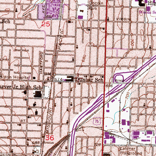 Topographic Map of Greater Mount Olive Baptist Church, OK