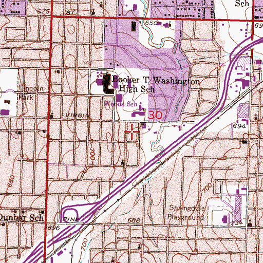 Topographic Map of Greater Mount Carmel Baptist Church, OK