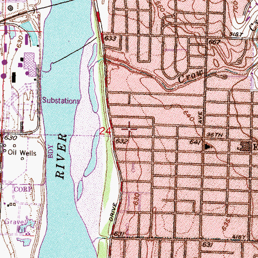 Topographic Map of Greater Union Baptist Church, OK