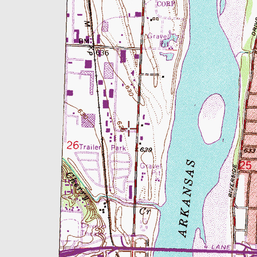 Topographic Map of Home Gardens Church of Christ, OK