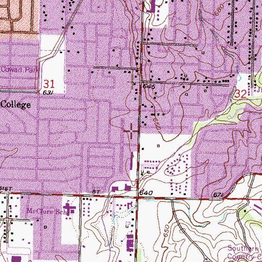 Topographic Map of International Gospel Center, OK