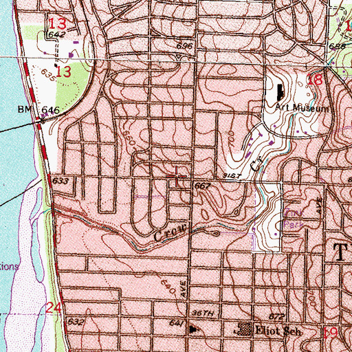 Topographic Map of John Knox Presbyterian Church, OK