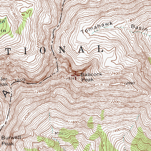 Topographic Map of Babcock Peak, CO