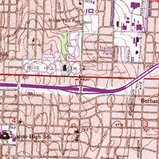 Topographic Map of Kingdom Hall-Jehovahs Witness Church, OK