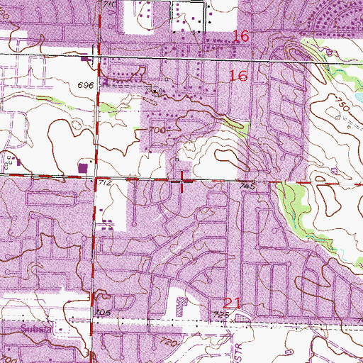 Topographic Map of Korean United Methodist Church, OK