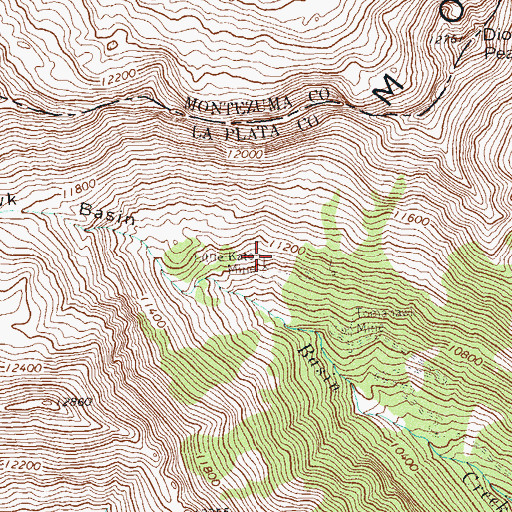 Topographic Map of Little Kate Mine, CO