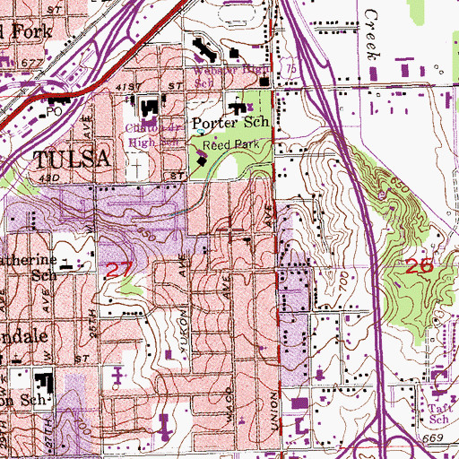 Topographic Map of Liberty Pentecostal Holiness Church, OK