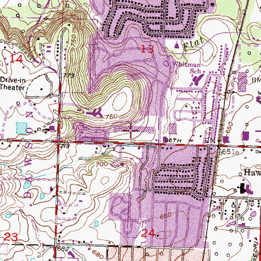 Topographic Map of Light of the World Church, OK