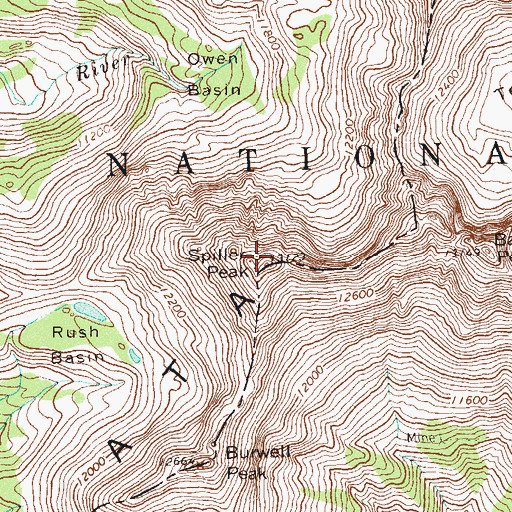 Topographic Map of Spiller Peak, CO