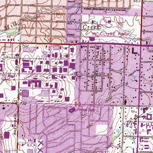 Topographic Map of Maranatha Assembly of God Church, OK