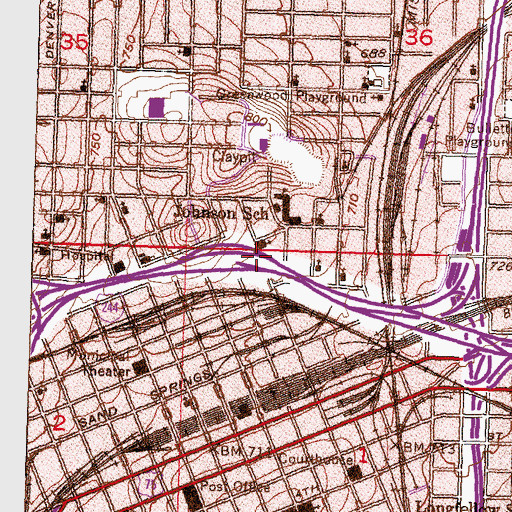 Topographic Map of Mount Zion Baptist Church, OK