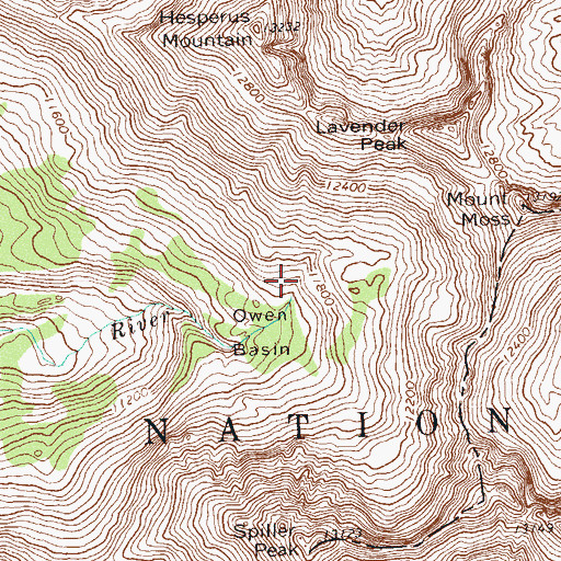 Topographic Map of Owen Basin, CO