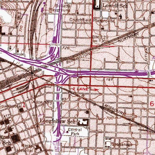 Topographic Map of Muslim Community Center, OK