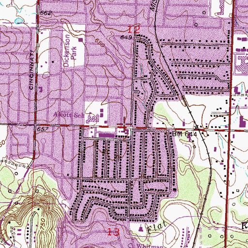 Topographic Map of New Harvest Church of God, OK
