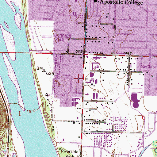 Topographic Map of New Life Baptist Church, OK