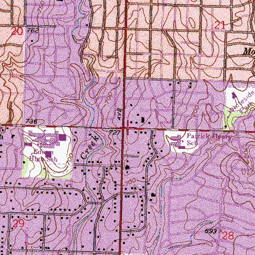 Topographic Map of New Life Center, OK