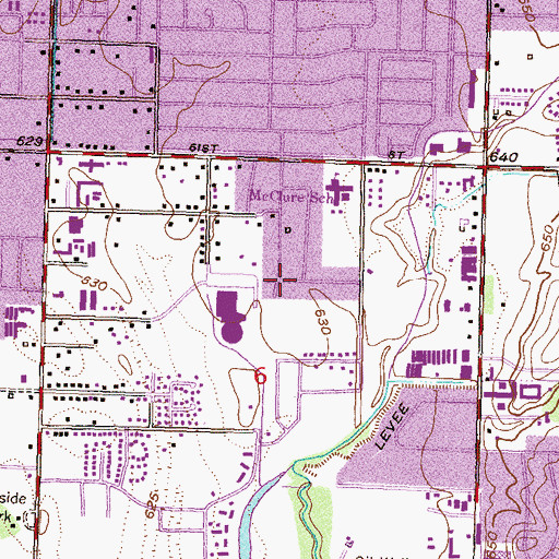 Topographic Map of New Testament Revival Center, OK