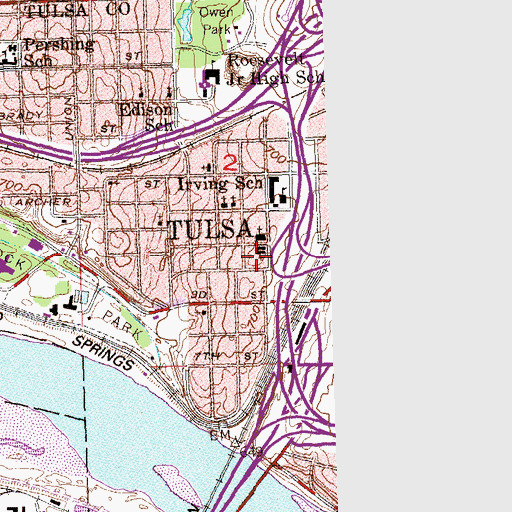 Topographic Map of Nogales Avenue Baptist Church, OK