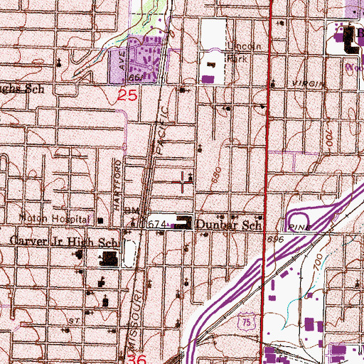 Topographic Map of North Tulsa Tabernacle Baptist Church, OK
