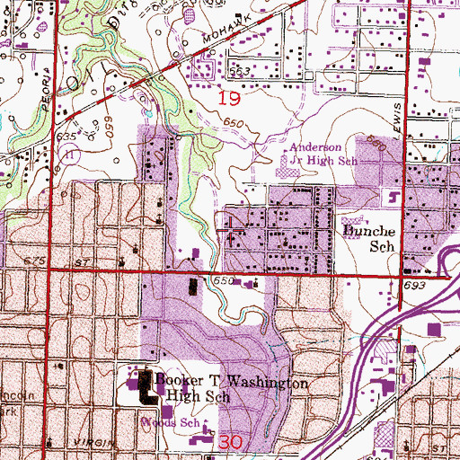 Topographic Map of Outreach Ministry of Love Church, OK