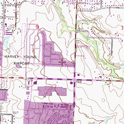 Topographic Map of Restoration Church, OK