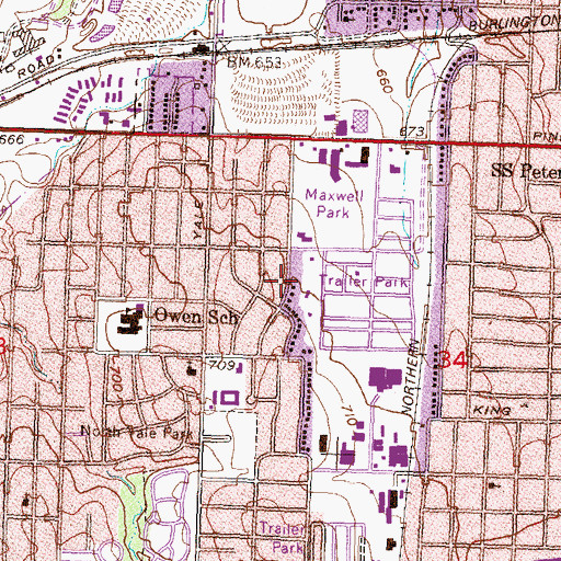 Topographic Map of Rose Hill Community Church, OK