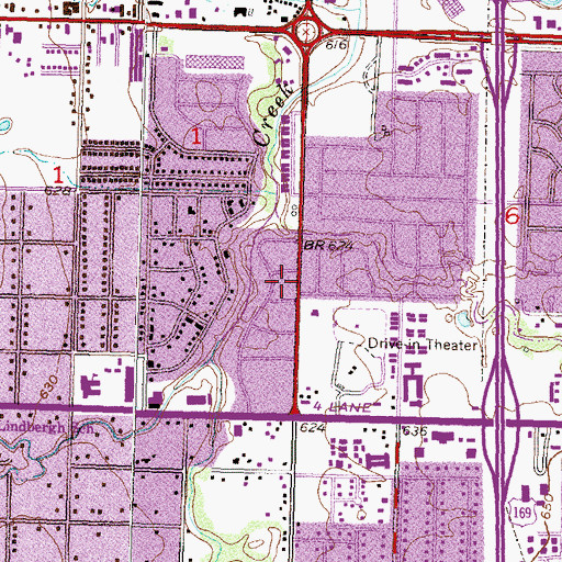 Topographic Map of Rosewood Wesleyan Church, OK