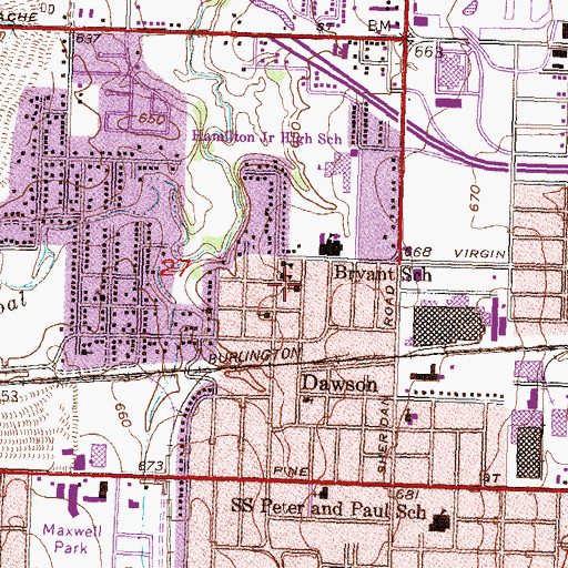 Topographic Map of Second Chance Baptist Mission Church, OK