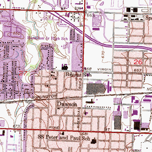 Topographic Map of Sheridan Avenue United Methodist Church, OK