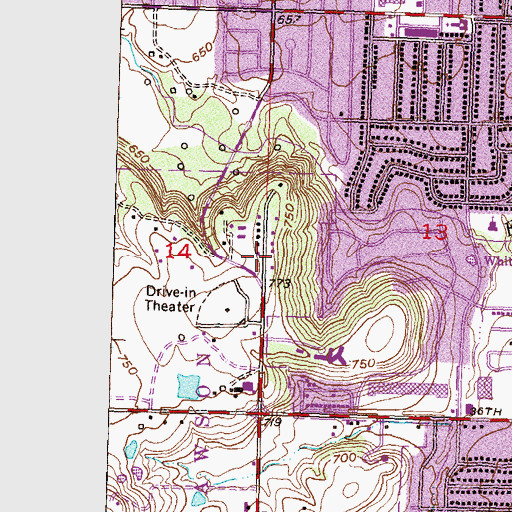 Topographic Map of Saint Aidans Episcopal Church, OK