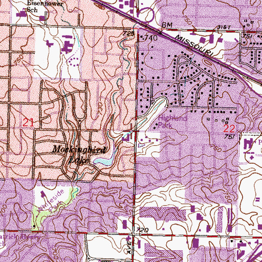 Topographic Map of Saint Andrews Presbyterian Church, OK