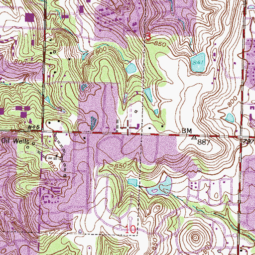Topographic Map of Saint Dustans Episcopal Church, OK