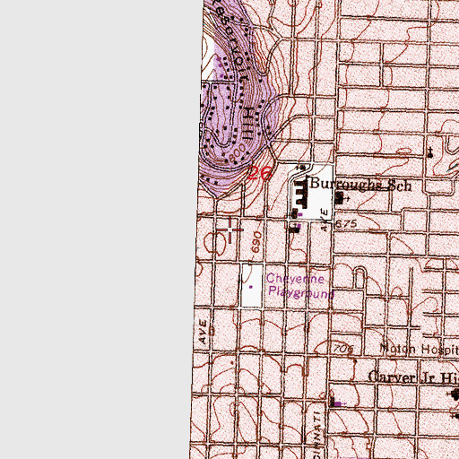 Topographic Map of Saint Lukes United Methodist Church, OK