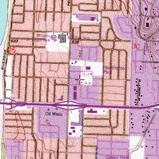 Topographic Map of Saint Marys Church, OK