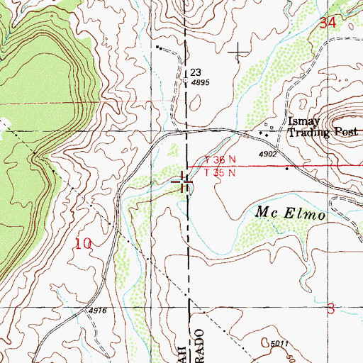 Topographic Map of McElmo Canyon, CO