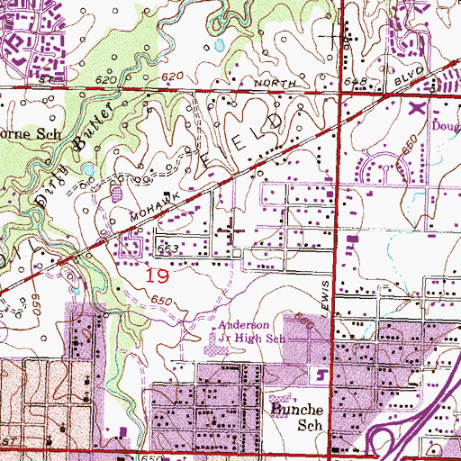 Topographic Map of Tabernacle Church of God, OK