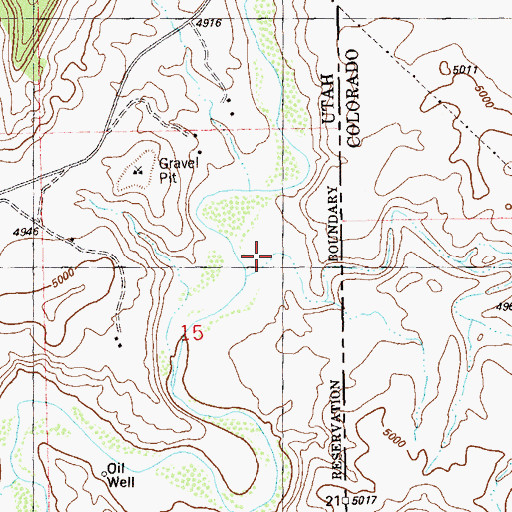 Topographic Map of Rincon Canyon, UT