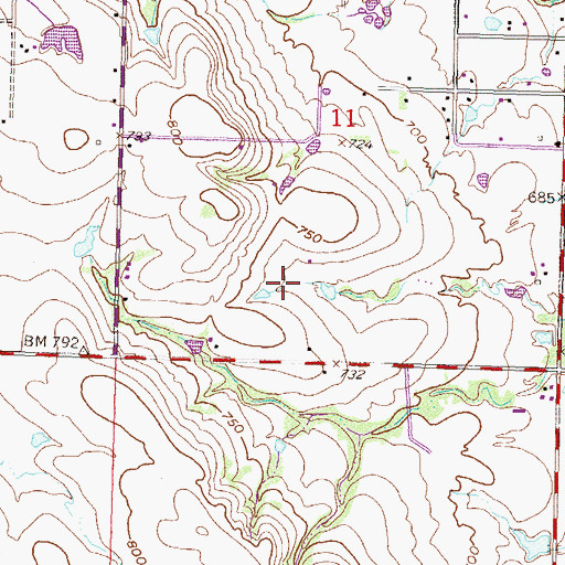 Topographic Map of Tam-Bao Buddhist Temple, OK
