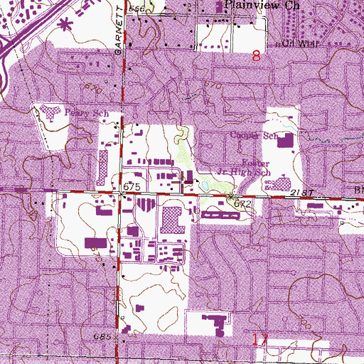 Topographic Map of Terry Crist Ministries Church, OK