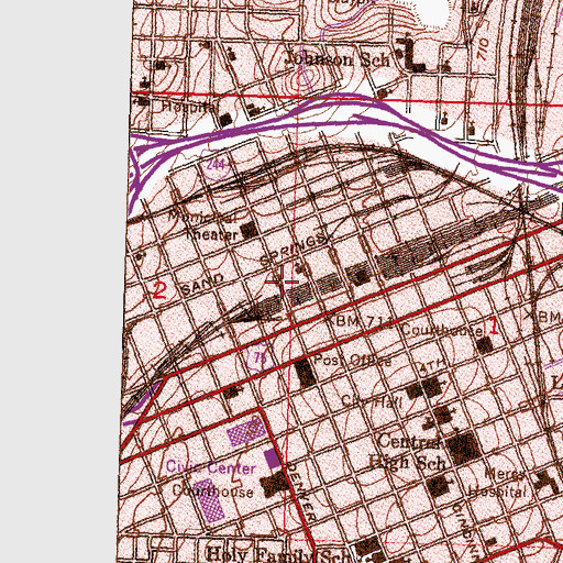 Topographic Map of Tulsa Christian Fellowship Church, OK