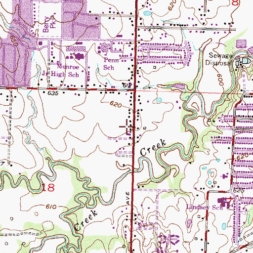 Topographic Map of United Pentecostal Church, OK