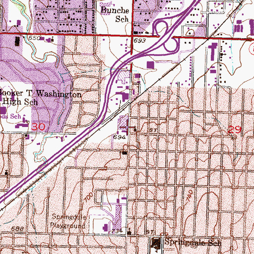 Topographic Map of Victory Tabernacle Church of God, OK
