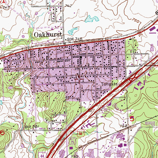 Topographic Map of Welcome Home Free Will Baptist Church, OK