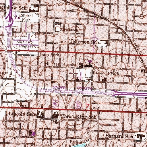 Topographic Map of West Tulsa Corps Community Center, OK