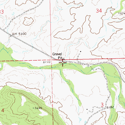 Topographic Map of Cottonwood Canyon, CO