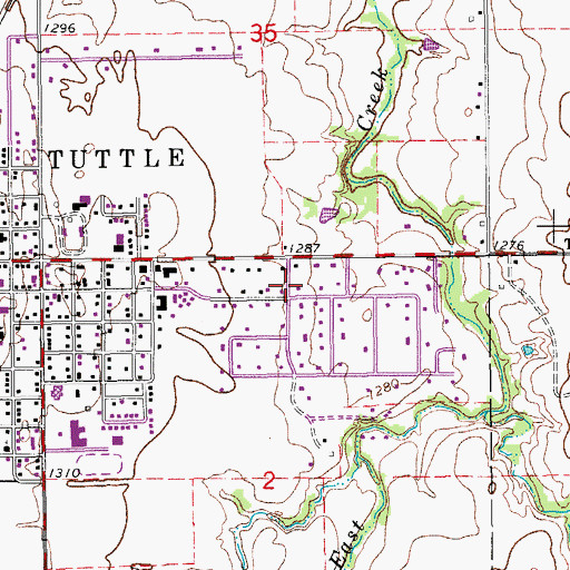 Topographic Map of First Assembly of God Church, OK