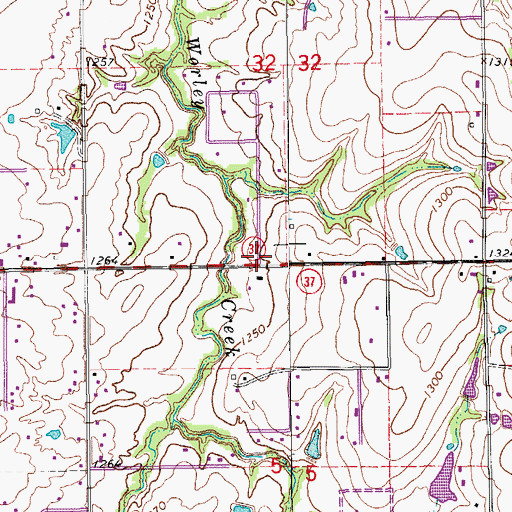Topographic Map of New Heights Baptist Church, OK