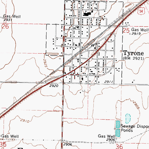 Topographic Map of Methodist Church, OK