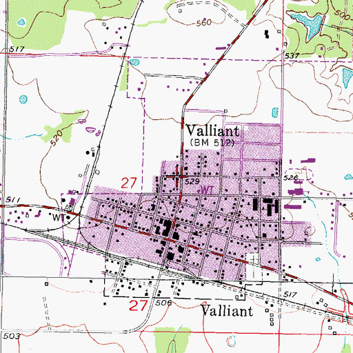 Topographic Map of First Assembly of God Church, OK